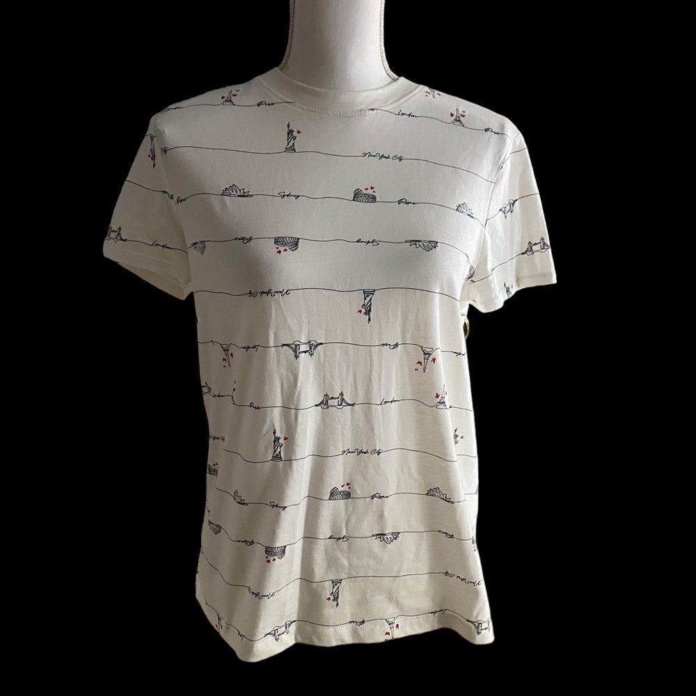 New York City Rome Paris Graphic Tee Shirt Size Small